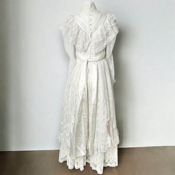 Jessica McClintock Wedding Dress Lace Prairie Dress size 9 - Picture 5 of 16